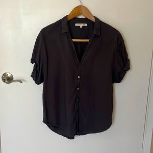 Xirena button down gray, short-sleeve shirt